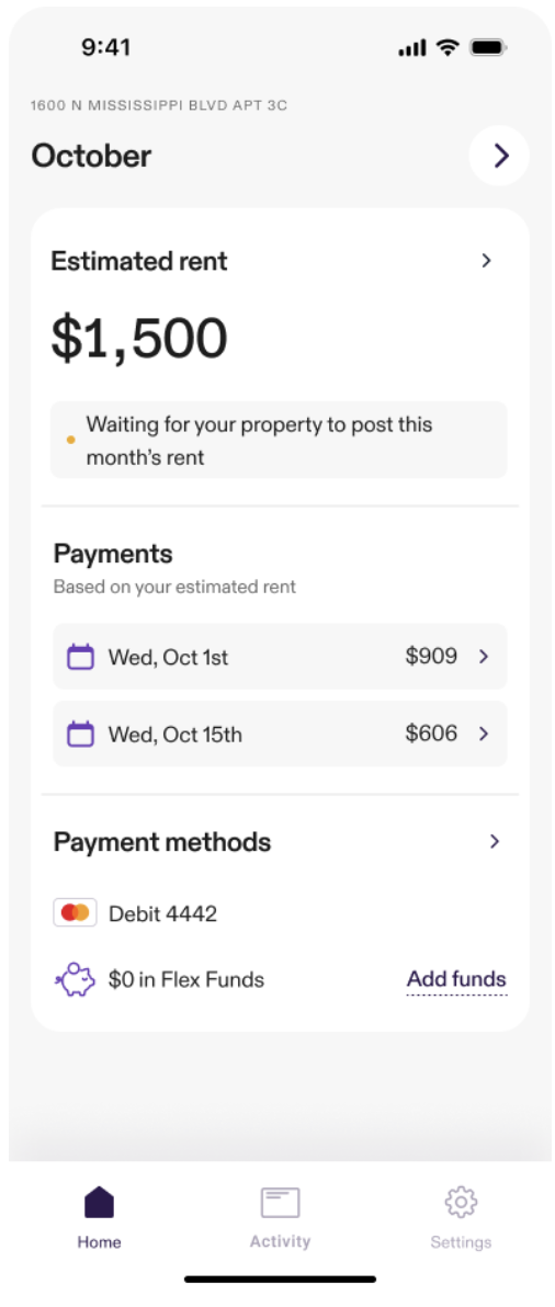 Flex-rent-payment-app Flex rent payments through the app or online will help you pay your rent on time every time.
